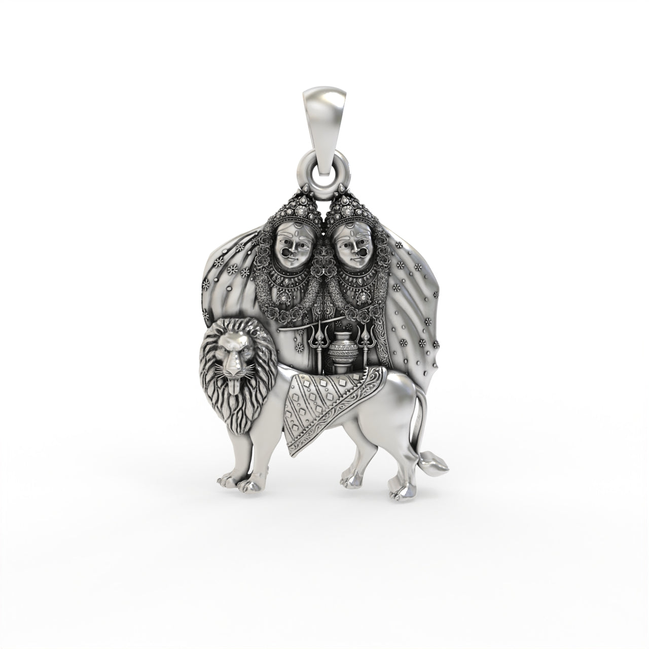 925 Silver Chamunda Maa Pendant