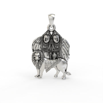 925 Silver Chamunda Maa Pendant