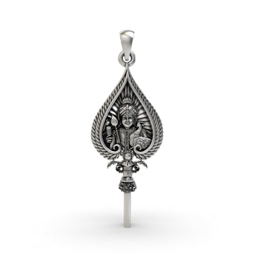 925 Silver Vel Pendant with Murugan Face