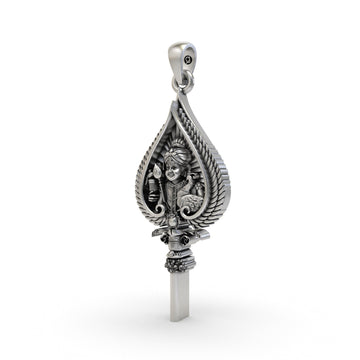 925 Silver Vel Pendant with Murugan Face