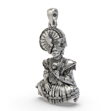 925 Silver Swaminarayan Bhagwan Pendant