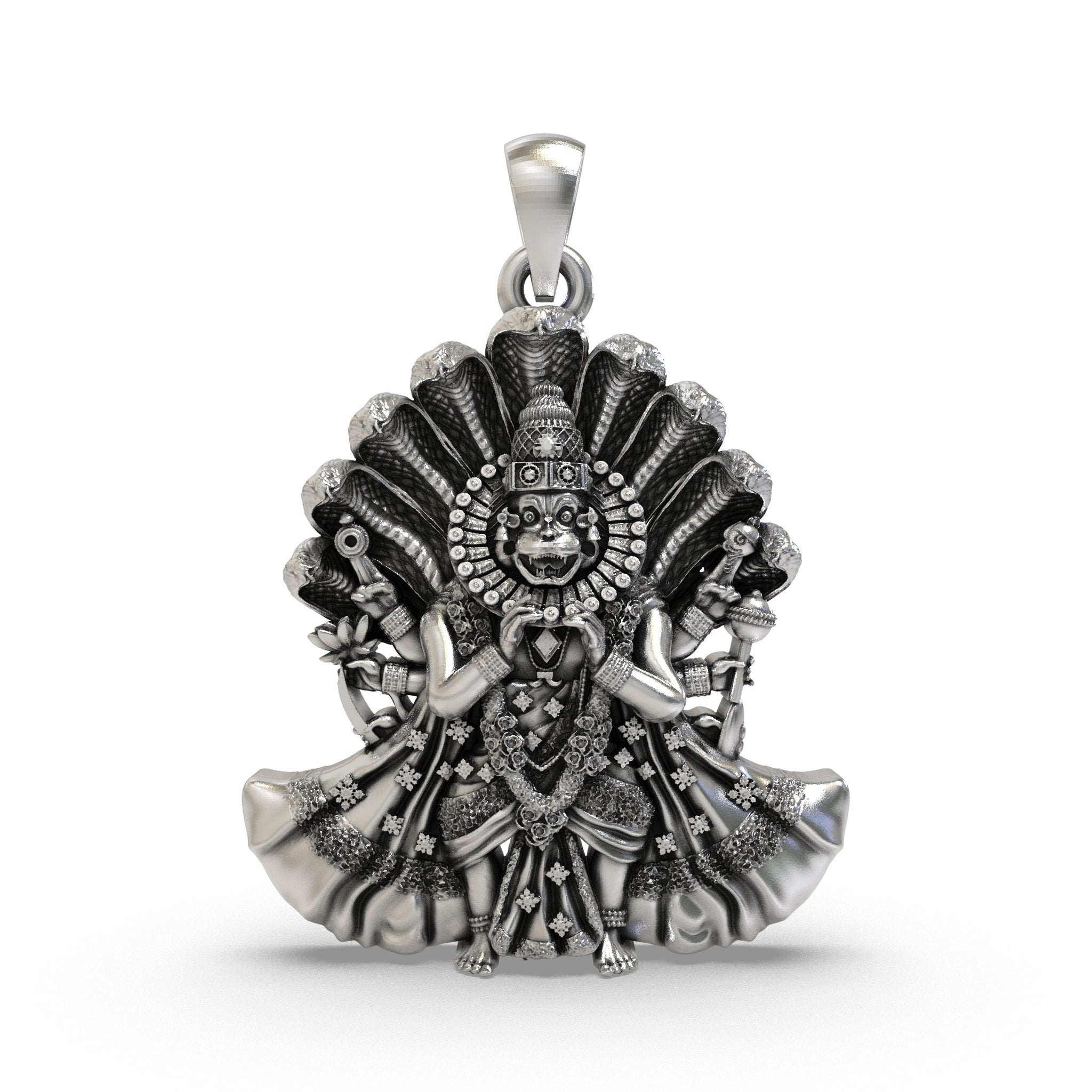 925 Silver Narsimha Bhagwan Pendant