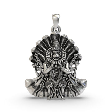925 Silver Narsimha Bhagwan Pendant