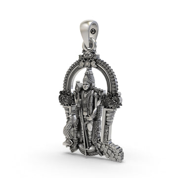 925 Silver Murugan Pendant – Divine Kavach | Lord Kartikeya Jewelry