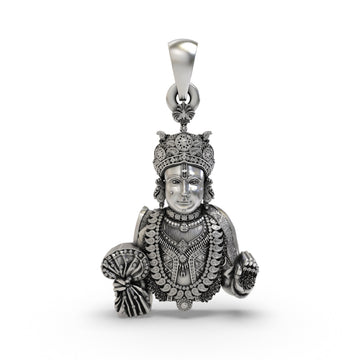 925 Silver Swaminarayan Pendant