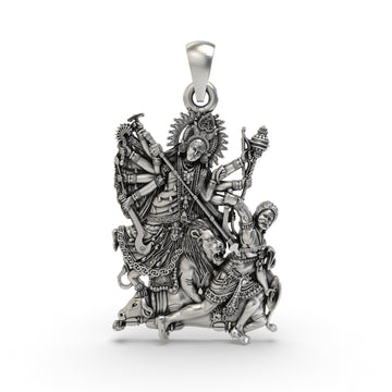 925 Silver Durga Maa Pendant – Divine Goddess Durga Locket for Protection & Blessings