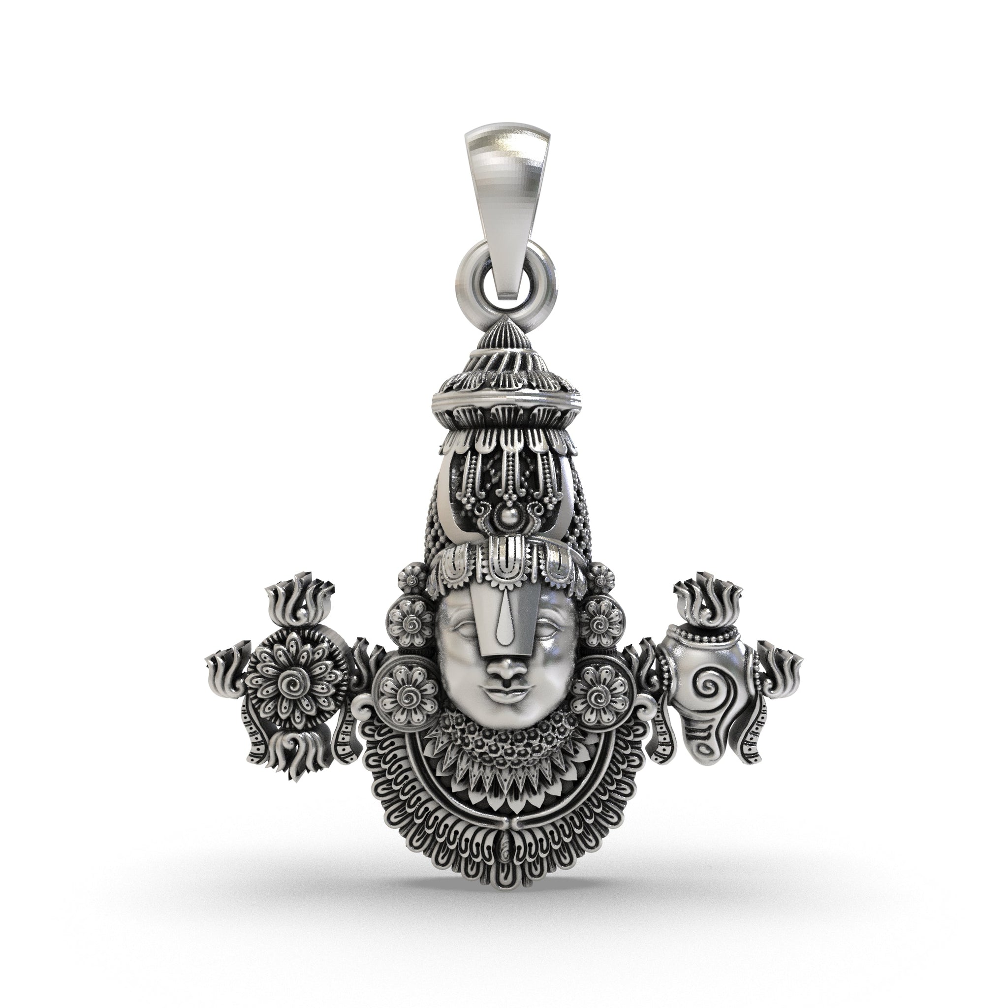 925 Silver Tirupati Balaji Pendant | Divine Lord Venkateswara Jewelry