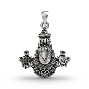 925 Silver Tirupati Balaji Pendant | Divine Lord Venkateswara Jewelry