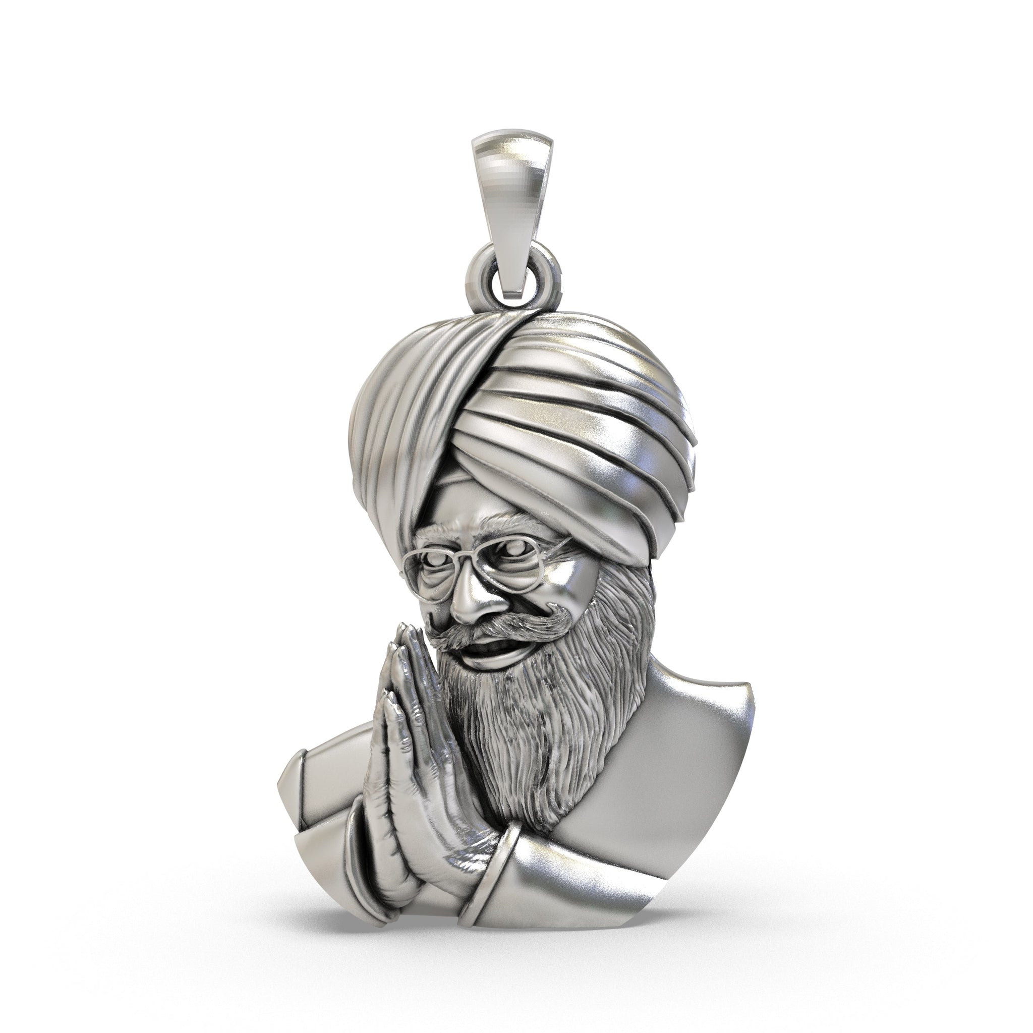 925 Silver Baba Gurinder Singh Ji Pendant