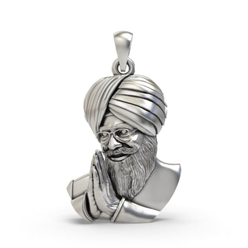 925 Silver Baba Gurinder Singh Ji Pendant