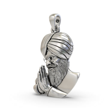 925 Silver Baba Gurinder Singh Ji Pendant