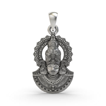 925 Silver Khatu Shyam Ji Pendant | Divine Lord Shyam Baba Locket