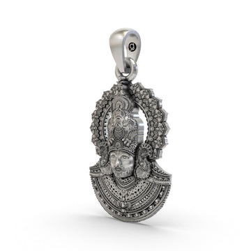 925 Silver Khatu Shyam Ji Pendant | Divine Lord Shyam Baba Locket