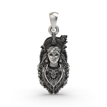 925 Silver Krishna Pendant | Shree Krishna Jewelry for Men & Women | Spiritual Hindu God Necklace | Bal Krishna Locket | Divine Gift for Devotees