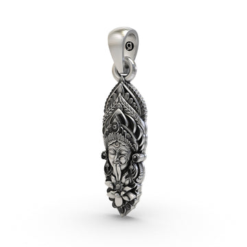 925 Silver Kalimaa Face Pendant | Fierce Goddess Kali Pendant for Power & Protection | Handmade Hindu Spiritual Jewelry