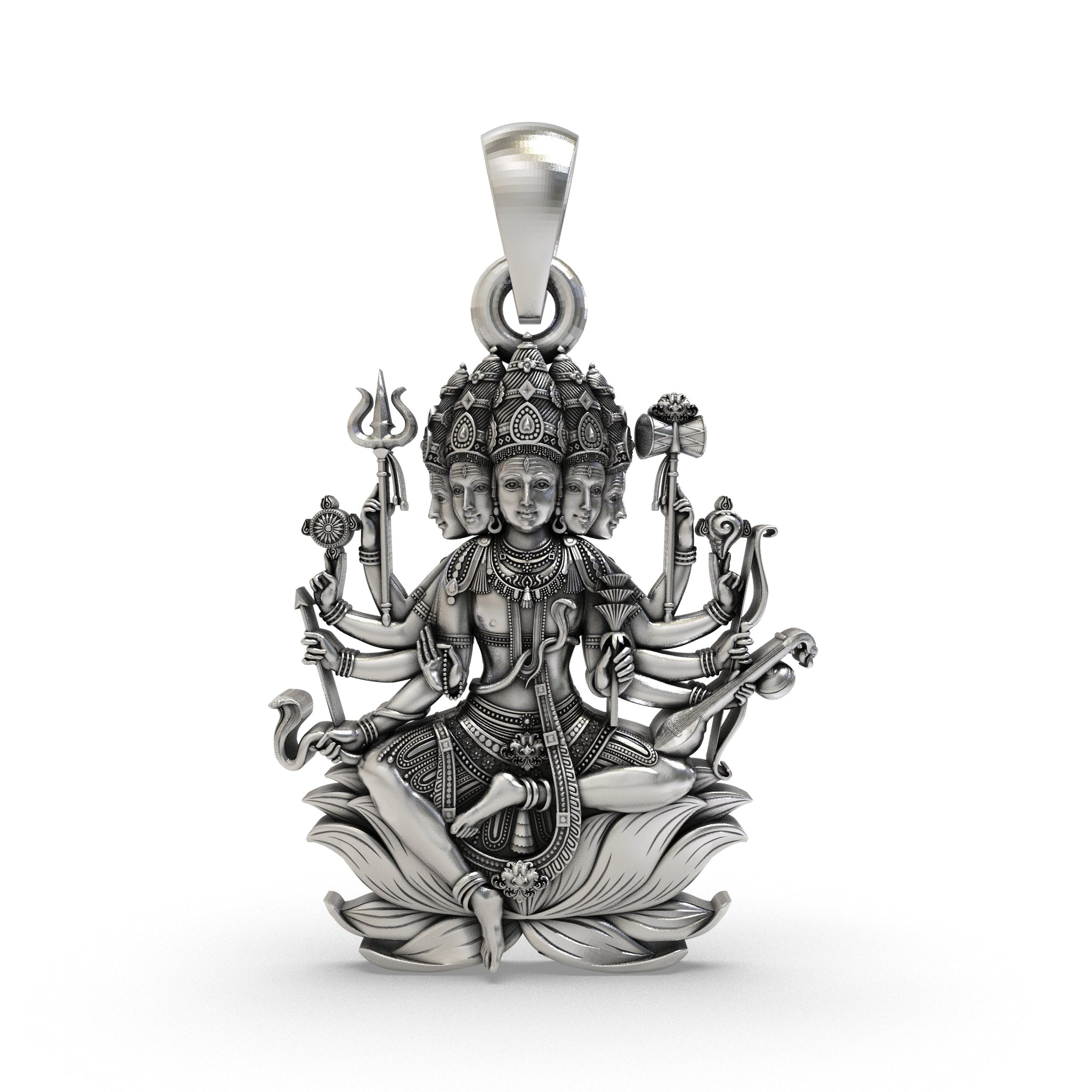 925 Silver Panchmukhi Shiva Pendant – Powerful Five-Faced Mahadev Amulet for Protection & Spiritual Energy