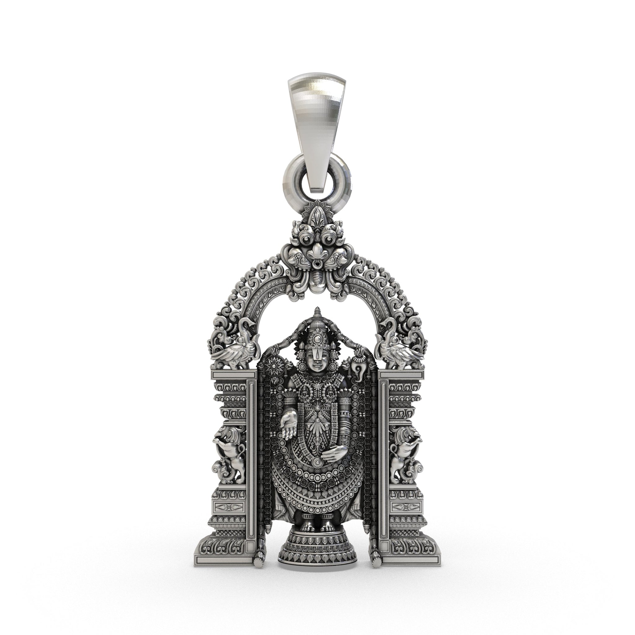 925 Silver Tirupati Balaji Pendant | Lord Venkateswara Jewelry | Spiritual Hindu God Pendant