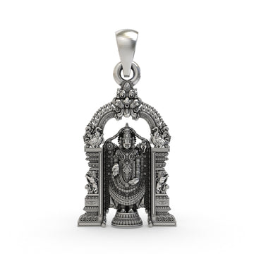 925 Silver Tirupati Balaji Pendant | Lord Venkateswara Jewelry | Spiritual Hindu God Pendant