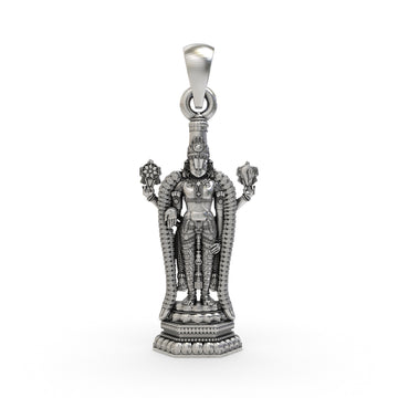 925 Silver Lord Venkateswara Swamy Pendant – Pure Sterling Devotional Temple Jewelry for Men & Women