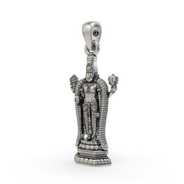 925 Silver Lord Venkateswara Swamy Pendant – Pure Sterling Devotional Temple Jewelry for Men & Women