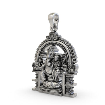 925 Silver Vallabha Ganapathi Pendant