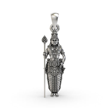 925 Silver Kartikeya Pendant | Murugan God Necklace India