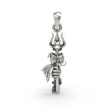 925 Silver Trishul Pendant with Shiva Hand – Divine Protection & Spiritual Strength Symbol