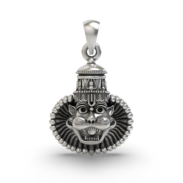 925 Silver Narasimha Face Pendant