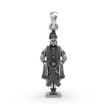 925 Silver Vitthal (Vithoba) Pendant with Intricate Detailing