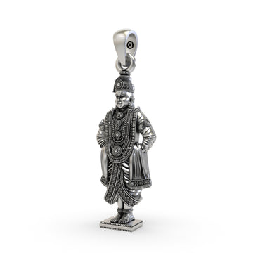 925 Silver Vitthal (Vithoba) Pendant with Intricate Detailing